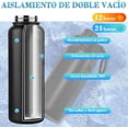 thumbnail image 4 of 1000 ML Botellas con Aislante,Botella de Agua Térmica de Acero Inoxidable,Mantiene el Agua Fría Caliente Durante 24 Horas o el Agua Caliente Durante 12 Horas,Tapa y Asa a Prueba de Fugas,Negro, 4 of 4