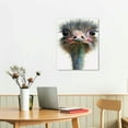 thumbnail image 3 of Nawypu  Ostrich Canvas Wall Art Watercolor Cute Animal Artwork Bird Paintings for Living Room Bedroom Bathroom Decor,Stretched and Framed Ready to Hang, 3 of 5