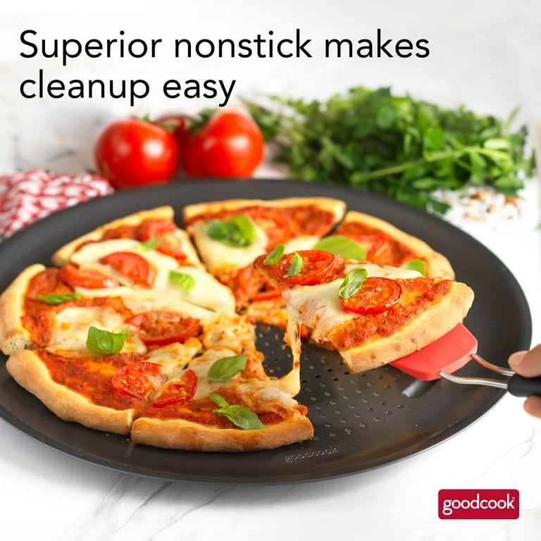GoodCook Large 16” Nonstick Steel Pizza Pan, Perforated GoodCook Large 16” Nonstick Steel Pizza Pan, Perforated