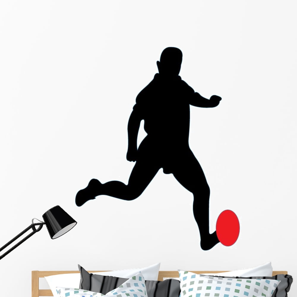 Rugby Silhouette Wall Decal by Wallmonkeys Peel and Stick Graphic (48