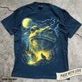 thumbnail image 4 of Frog Howling to the Moon T Shirt 90s Full Moon Animals Graphic Tee Retro Nature Lover Gift Cottagecore Forest Pond Life Frogs Shirt, 4 of 9