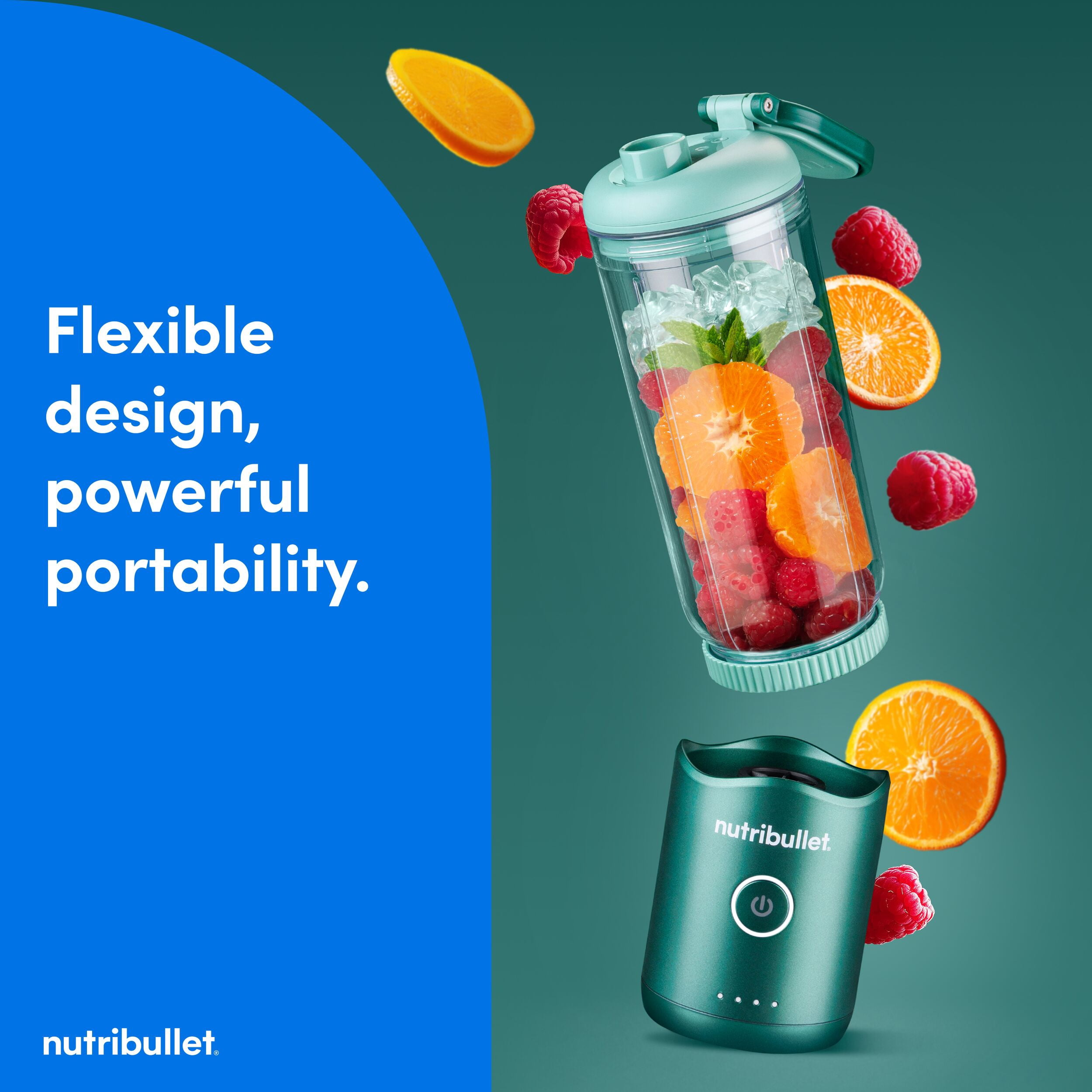 nutribullet Flex portable blender NBPB10200EG, Forest Green, 20oz