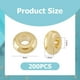 thumbnail image 2 of 200 cuentas de disco de oro de 18 quilates, cuentas espaciadoras de acero inoxidable, cuentas metálicas redondas planas de 4 mm, cuentas sueltas doradas tipo rondelle, 2 of 7