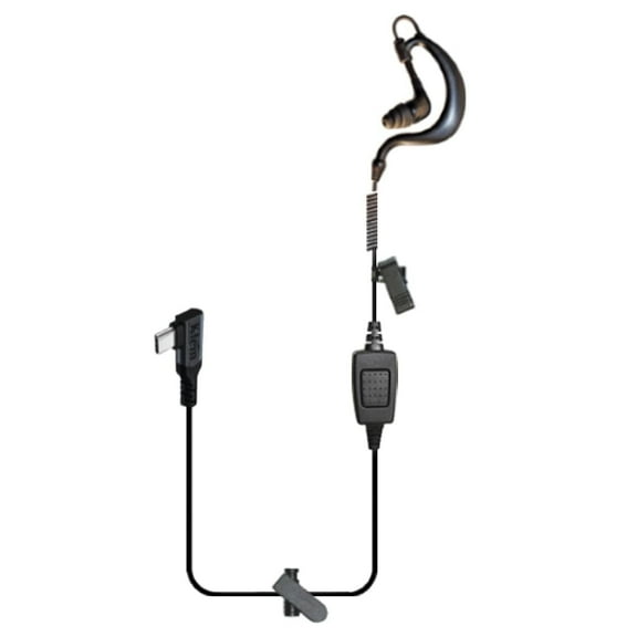 Klein Electronics DRIFT 1-Wire USB-C PTT Earpiece with Noise Cancel Mic, Black
