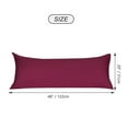 thumbnail image 2 of PiccoCasa Body Pillowcases Microfiber Pillow Cover with Zipper, Standard Wine Red 20"x48", 2 of 6