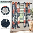 thumbnail image 5 of BZSMCE Window Curtain Panels Fashion Festive Feline Celebration Printed 63x42in/63x52in, 5 of 7