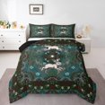 thumbnail image 1 of Erosebridal Wildlife Rabbit Bedding King Comforter Set,Hippie Bohemian Bedding Sets King with Comforter,Lightweight Reversible Comforter Sets King Size,Boho Decoration,3pcs, 1 of 8