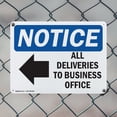 thumbnail image 5 of (2 Pack) All Deliveries To Business Office OSHA Notice Sign 10 Inch X 7 Inch Plastic Sign, Weather Resistant, UV Protected for Workplace, Business, and Construction Site, Made in the, 5 of 8