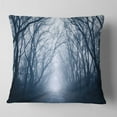 thumbnail image 2 of Designart Path in Dark Autumn Forest - Landscape Photography Throw Pillow - 18x18, 2 of 5