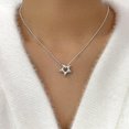 thumbnail image 3 of Five-pointed Star Aesthetic Necklace Fashion Simple Hollow Clavicle Chain Women Girl Wedding Jewelry Party Birthday Gift, 3 of 5