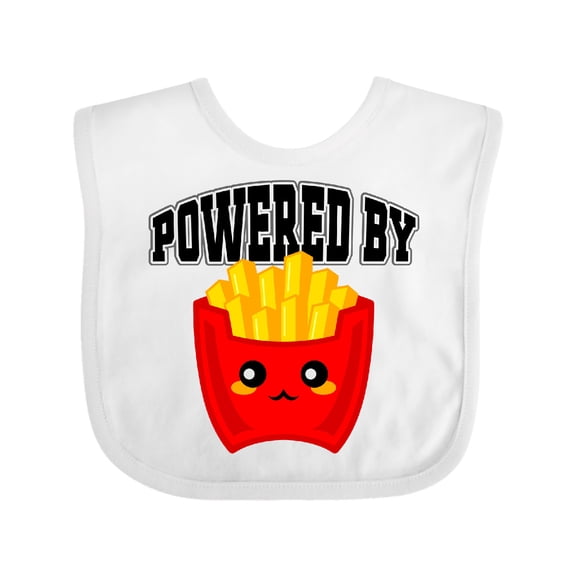 Inktastic French Fries Powered by Fries Boys or Girls Baby Bib