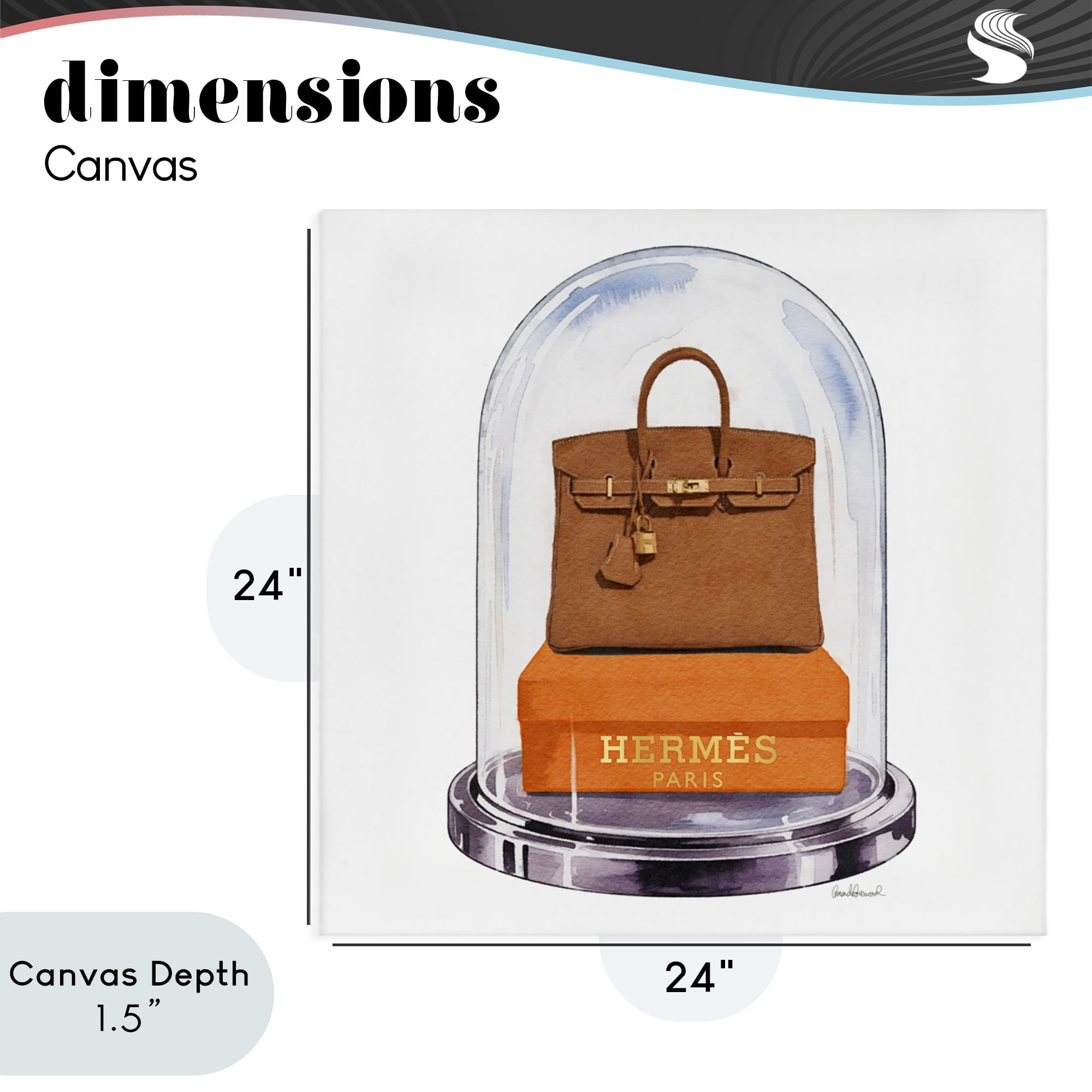 Stupell Industries Luxury Handbag Dome Canvas Wall Art, design by Amanda Greenwood