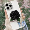 thumbnail image 2 of Gothic Black Rose MagSafe Phone Grip – Magnetic Stand Accessory, 2 of 4