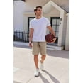 thumbnail image 3 of COOFANDY Men Casual Shorts Cotton Stretch Waist Chino Shorts Summer Beach Vacation Travel, 3 of 9