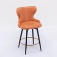 thumbnail image 2 of Counter Height Swivel Bar Stool Chair Set of 2 Orange, 2 of 5