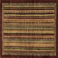 thumbnail image 1 of Ahgly Company Indoor Square Abstract Brown Modern Area Rugs, 7' Square, 1 of 4