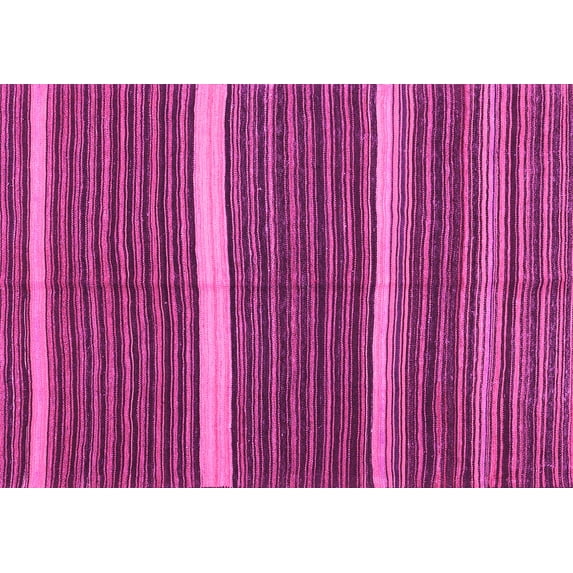 Ahgly Company Indoor Rectangle Oriental Pink Traditional Area Rugs, 5' x 8'