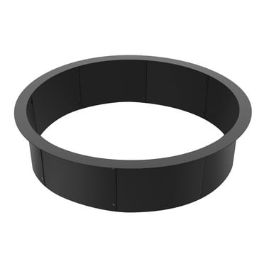 VEVOR 45-Inch Round Fire Pit Ring - Steel Liner for DIY Campfire and Outdoor Firepit