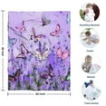 thumbnail image 4 of Purple Lavender Butterfly Scene Blanket,Comfortable Soft Flannel Throw Blanket,All Season,Warm Lightweight Blankets for Sofa Bed Couch Living Room Chair,30"x40", 4 of 4