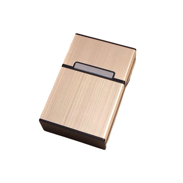 Caja de aleación de aluminio, caja de almacenamiento ligera reutilizable, contenedores antiapretones, accesorios para contenedores, regalos de viaje, dorado claro Inevent HA010086-03B