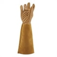 thumbnail image 3 of Guantes largos de poda Jadeshay Guantes de cuero para jardinería Marrón S, 3 of 12