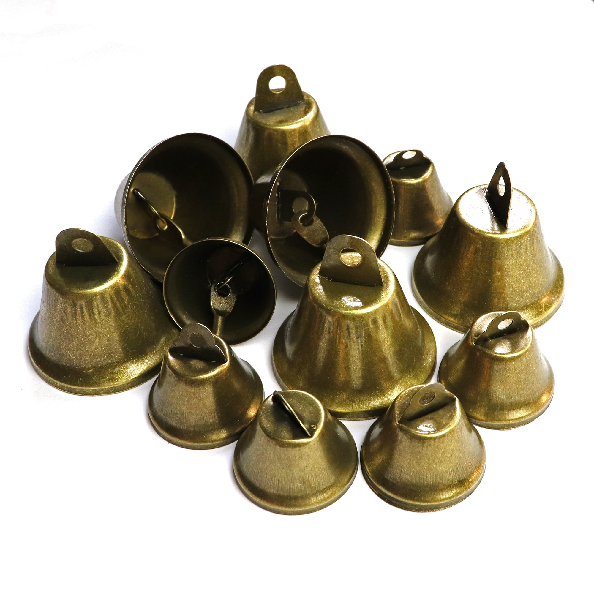 Unique Bargains Jingle Bells,0.55 inch 60pcs,Craft Copper Bells Bulk DIY Bells - Bronze