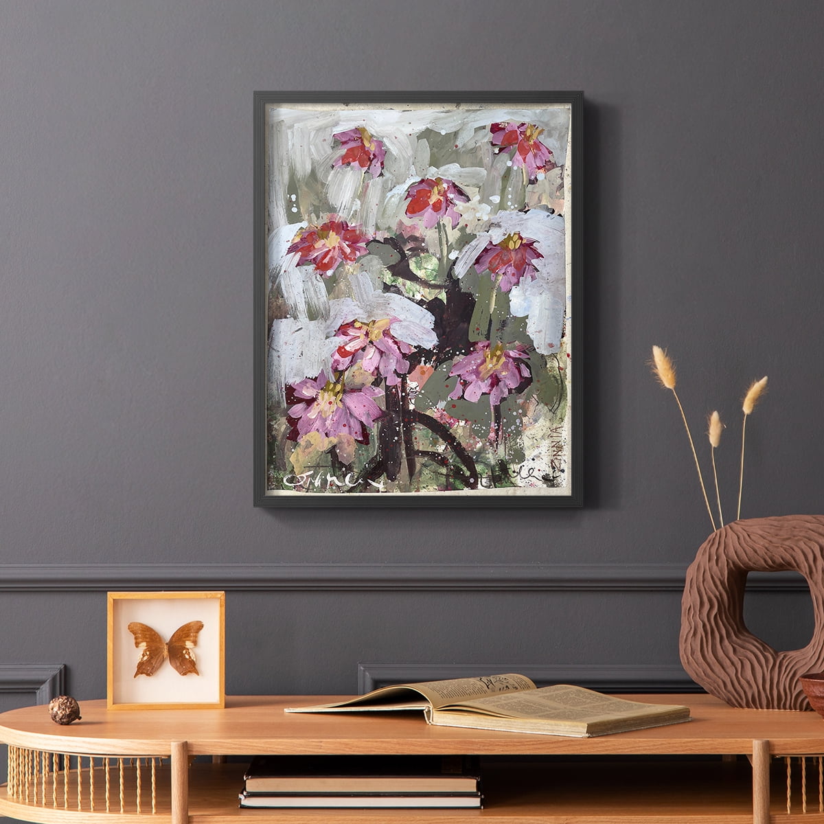 Zinnia I Framed Print - Solid Wood in Single Picture Frame Solid Wood 2 Framed Print