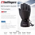 thumbnail image 2 of HOTFINGERS Rip-N-Go ll Ladies Alpine Sport Fabric Gloves, Color: Black and Gray, Size: L, 2 of 4