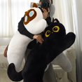 thumbnail image 4 of Juguete de peluche extragrande para gatos de 35 pulgadas, suave y tierno, con un aspecto realista., 4 of 5