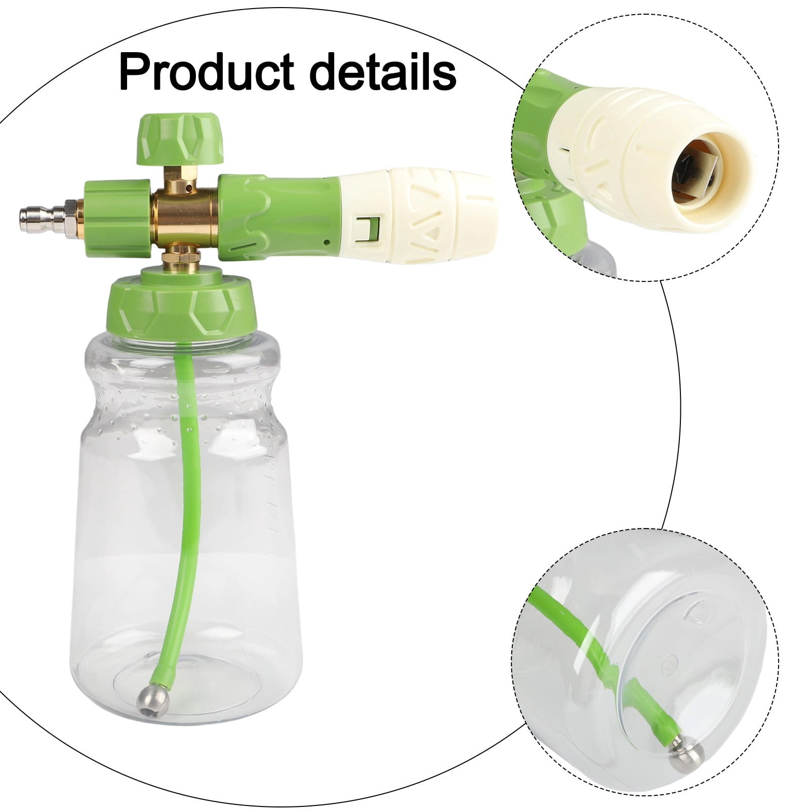 yaaqii 1000ml Handheld Foam Watering Can Sprayer High Pressure Car Wash Spray Bottle