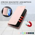 thumbnail image 6 of Wallet Case For Motorola Moto G Play 2025 6.8inch, [RFID Blocking] PU Leather Magnetic Folio with 2 Card Slot Kickstand Flip Cover Shockproof Phone Case,Pink,For Moto G Play 2025, 6 of 8