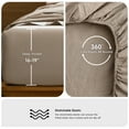 thumbnail image 5 of MooMee 100% Washed Cotton Sheet Set King Linen Like Textured Breathable Durable Soft Comfy 4pcs (Taupe), 5 of 6