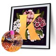 thumbnail image 1 of Cuadros Decorativos Diamante pintura 5D DIY flor alfabeto completo redondo taladro Rhinestone imagen Sywqhk Nuevos Originales, 1 of 1