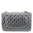 thumbnail image 4 of Pre-Owned Chanel Classic Double Flap Jumbo Quilted Caviar Leather Shoulder Bag Black, 4 of 14