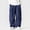 #Navy, variant on DPTALR Men's Solid Color Loose Straight-Leg Pants Elastic-Waist Drawstring with Pockets,Black,Size L