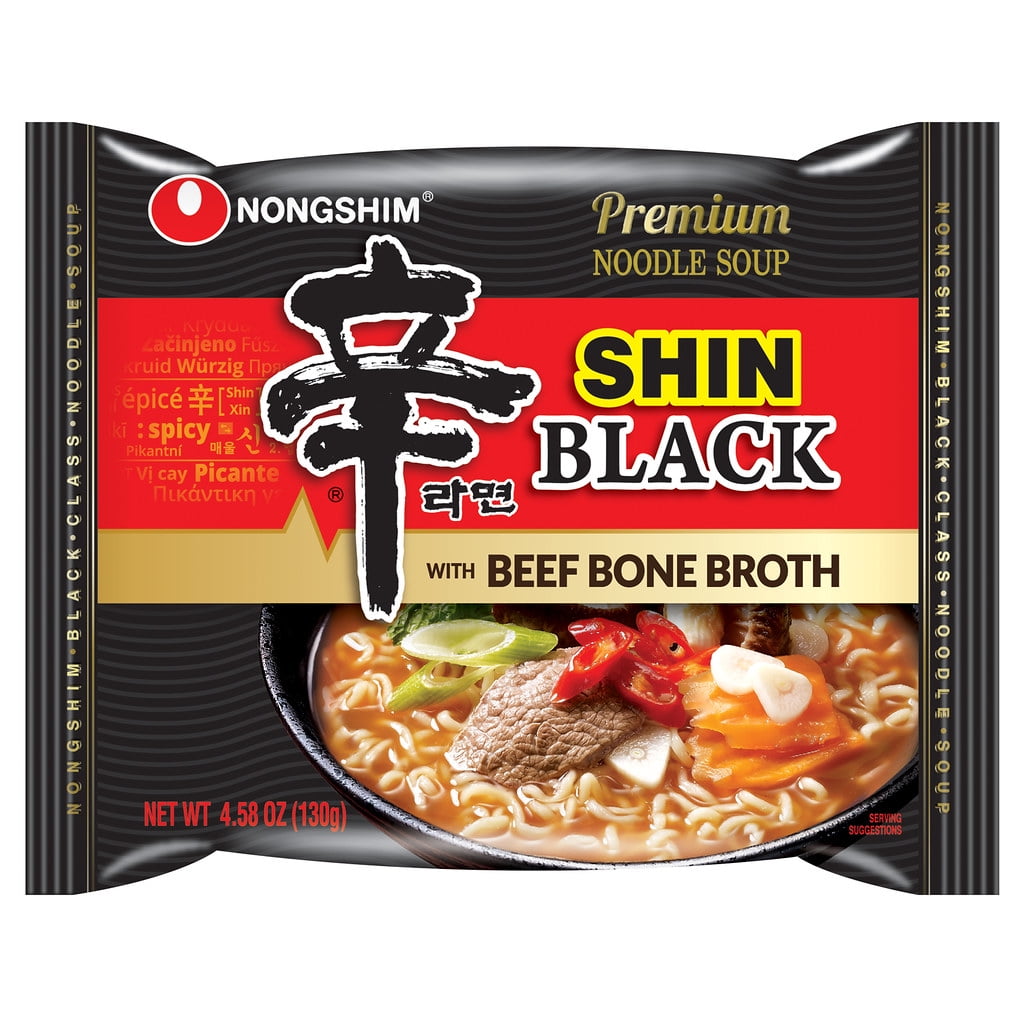 Nongshim Shin Black Spicy Beef & Bone Broth Ramyun Premium Ramen Noodle