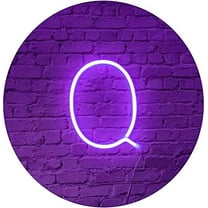 Letter Neon Lights, LED Neon Night Light Neon Lights Wall Decorative Night Light for Kids Bedroom Battery USB Operated Purple