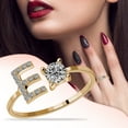 thumbnail image 2 of Rinsvye Fashionable And Opening 26 Letters With Diamond Ring Ladies Jewelry Teen Girl Jewelry Thumb Rings Ring For Women Womens Ring Thumb Rings Cool Rings For Women Ring Packs For Women Spoon Rings, 2 of 4