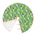 thumbnail image 2 of Daiia Cartoon Panda And Leaf 1 Drawing Merry Christmas Tree Skirt , Xmas Large Lace-up Tree Skirt, Santa Snowflakes Rustic Home Decorations New Year Party Farmhouse Decor-48", 2 of 7
