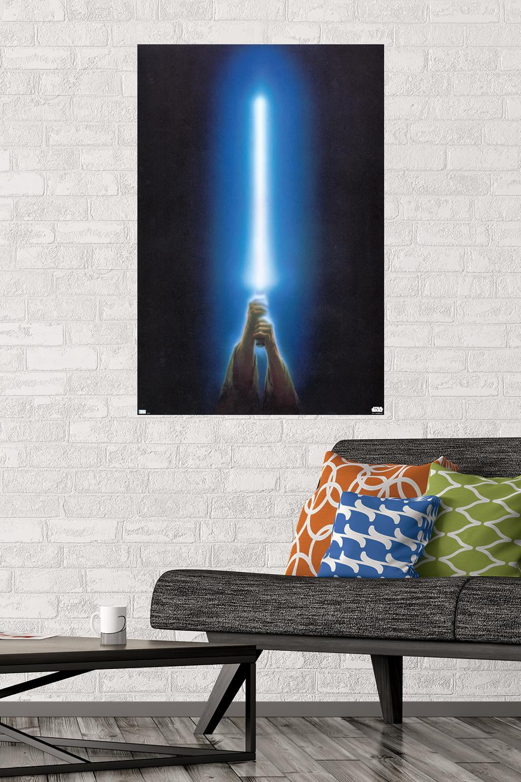 Star Wars: Original Trilogy - Blue Lightsaber Wall Poster, 22.375" x 34"