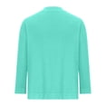 thumbnail image 4 of LNGOOR Cardigan Court en Tricot Décontracté pour Femmes, Manches 3/4, Léger, Ouvert à l'Avant, Chandail Blouse, Manteau d'Automne et de Printemps pour Dames, Vert Menthe, 4 of 5