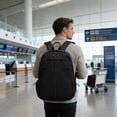 thumbnail image 6 of Foldable Backpack,Large Capacity Handheld Dual-Use Nylon Backpack,Minimalist Design,Wear Resistant Bag for Daily Commuting,Black, 6 of 7