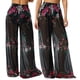 thumbnail image 3 of Pantalones Anchos de Cintura Alta con Elástico para Mujer, Pantalones Casuales Largos para Estar en Casa Rosa Roja L, 3 of 6