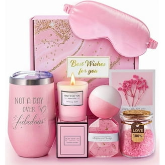 Ayieyill 10-Pack Christmas Gift Baskets Set, Pink Spa Gift Box for