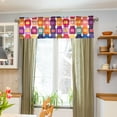 thumbnail image 3 of Yayeee Kitchen Valance Rod Pocket 54" x 18" Living Room Window Curtain, Colorful Jars, 3 of 6