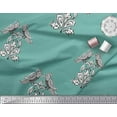 thumbnail image 2 of Soimoi Cotton Cambric Fabric Dot & Lotus Block Decor Fabric Printed Yard 56 Inch Wide, 2 of 3