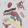 thumbnail image 4 of Marvel Amazing Spiderman Super Hero Girls Short Sleeve T-Shirt- Little and Big Girl Sizes 4-16 Ivory, 4 of 7