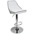 thumbnail image 2 of Aaron Presley Tabouret de Bar Pivotant Réglable en Faux Cuir en Blanc (Lot de 2), 2 of 3