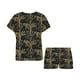 thumbnail image 3 of Conjunto de pijama corto para mujer con estampado de tigre dorado LKS307, 3 of 4