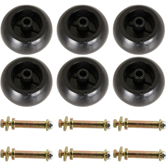 6Pcs Mower Deck Wheels Replacement for Exmark Mower 103-3168 103-7263 109-2098 1-603299 with Hardware Kit